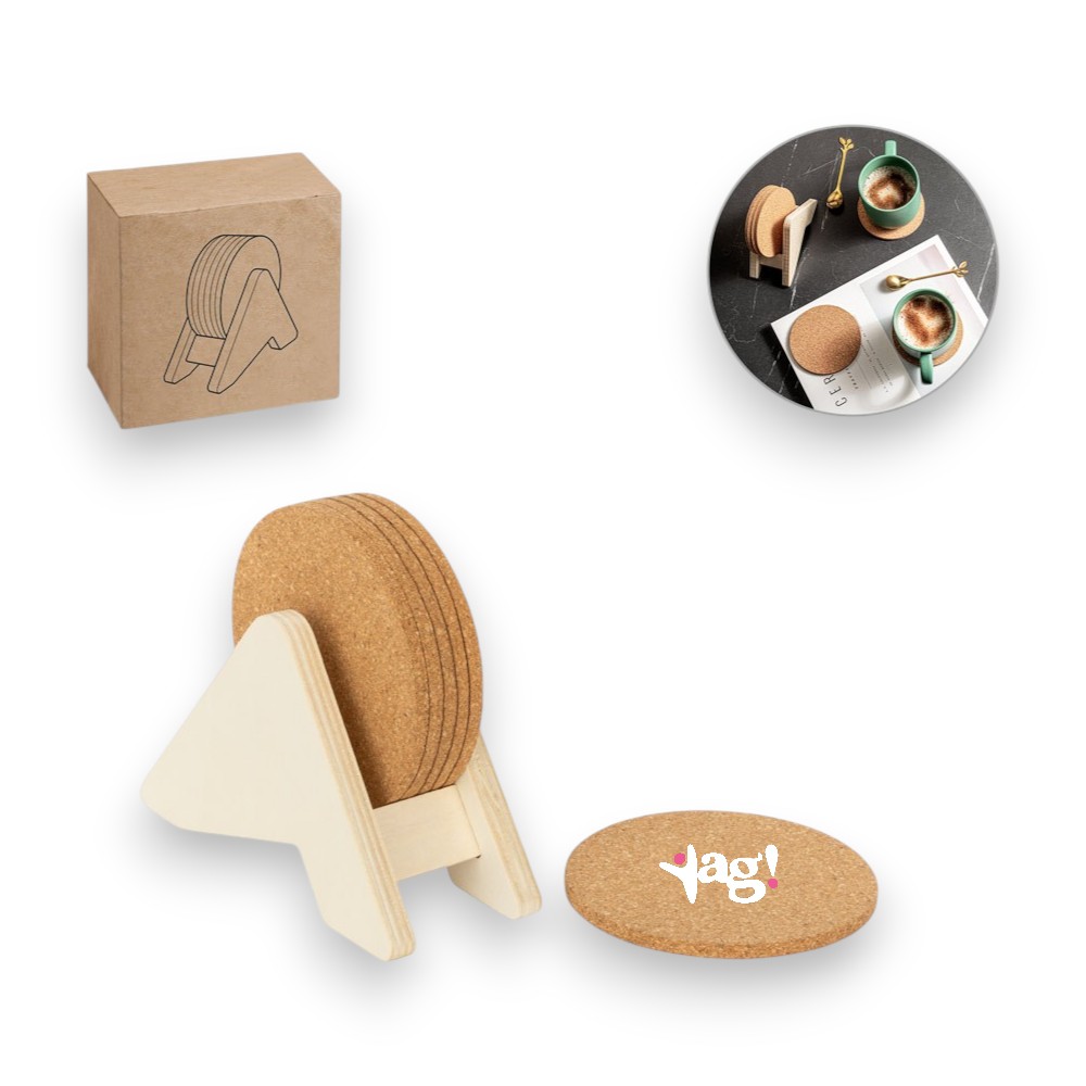 Porta-copos em madeira